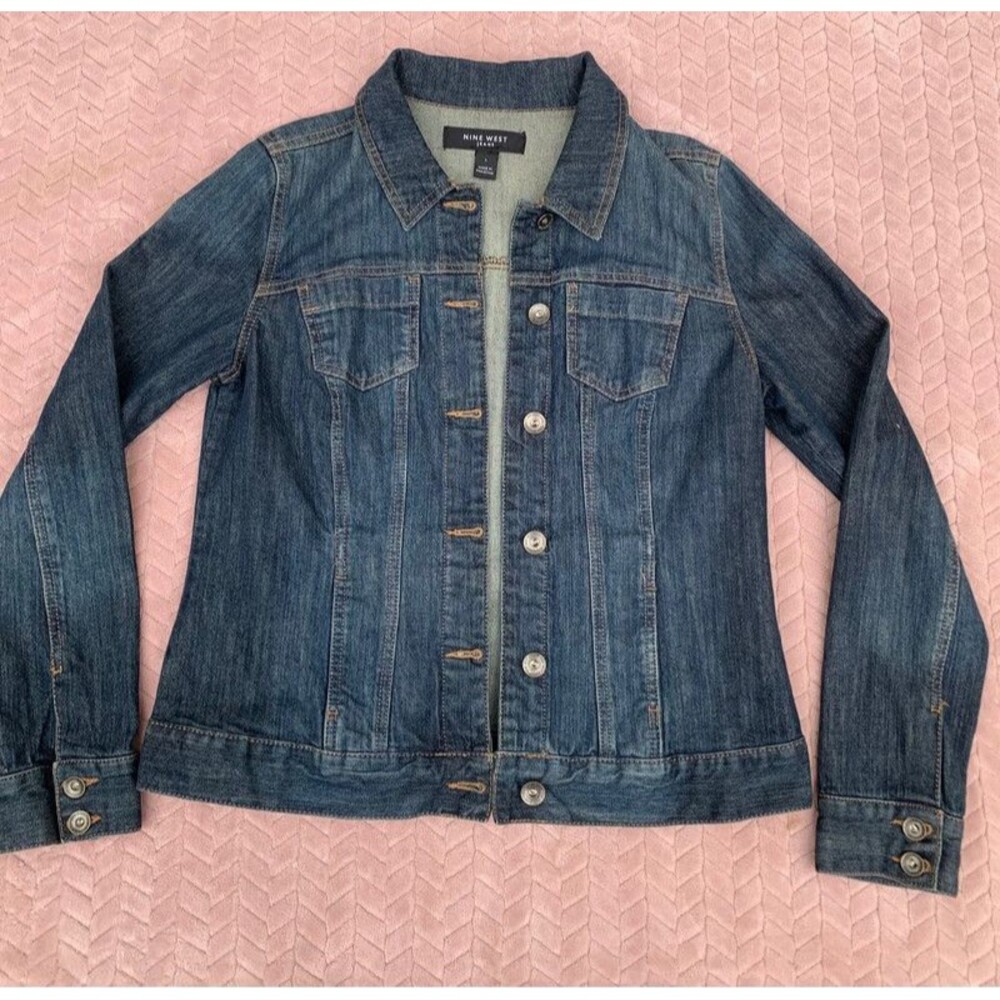 Nine West Demin Jean Jacket Women’s Size Large Never Worn